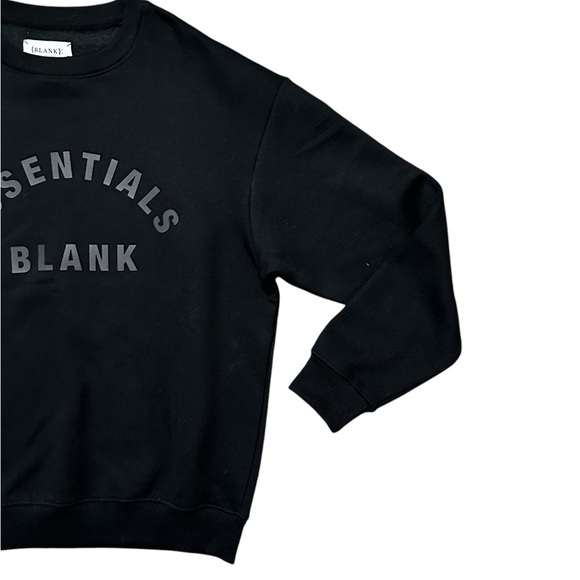 Blank Essentials Mens Arch Sweatshirt Crew Sweater Neck Black Large - Picture 3 of 6